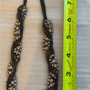 Elegant Black and Silver Beaded Necklace